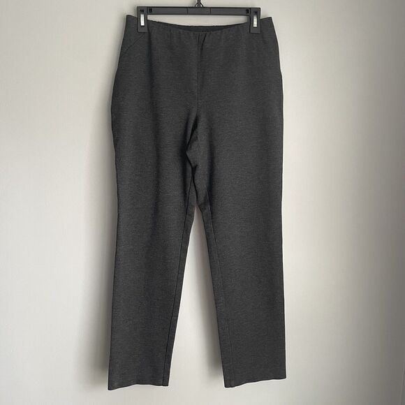 J Jill Gray Pants Ponte Slim Leg Size Small Thick Leggings Pull On Stretch - Picture 1 of 12